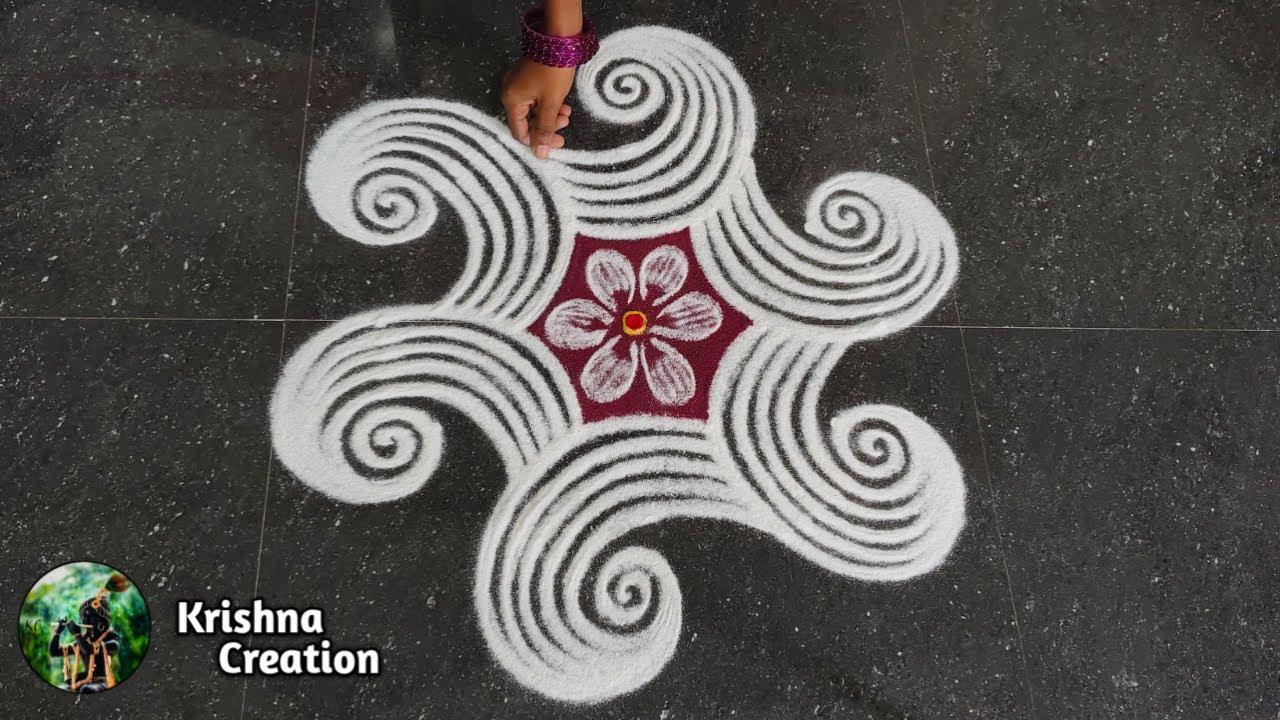 Margazhi madham special kolam | Easy padi kolam design with 5x3 dots | Dhanurmasam muggulu | Rangoli