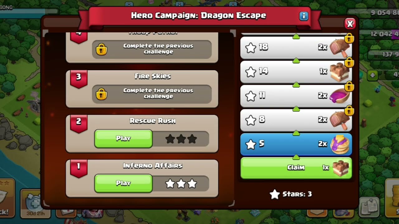 How to 3 Star Dragon Escape From 1-4 in Clash Of Clans