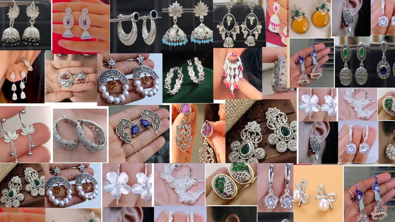 Latest Silver Earring Designs 2025 | Silver Earrings For Girls |Silver Earrings design for women