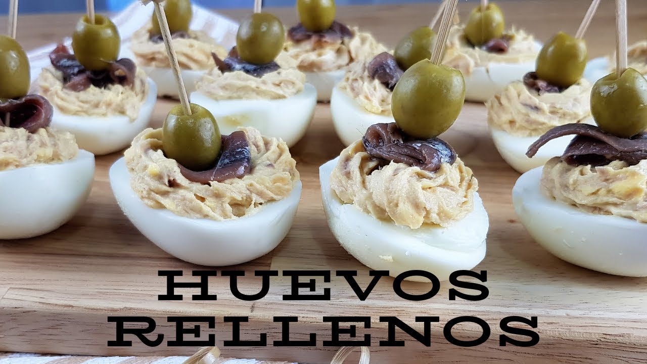 HUEVOS RELLENOS DE MELVA, ANCHOA Y ACEITUNAS