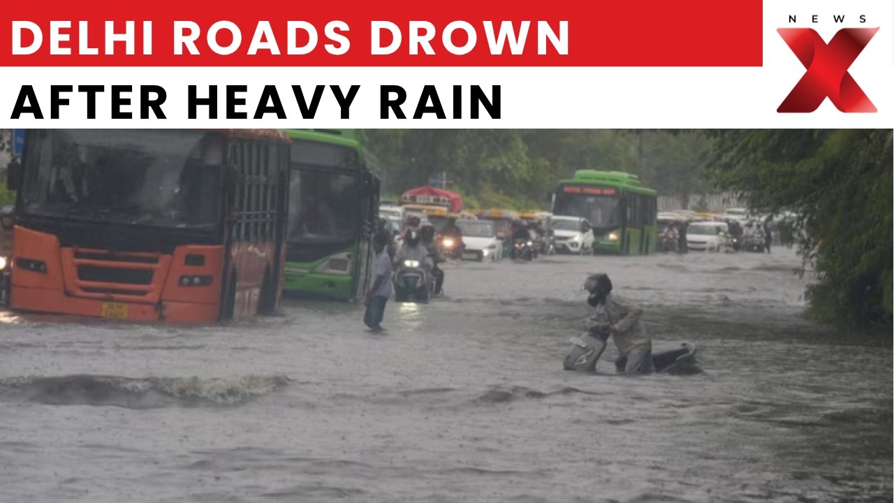Delhi Waterlogging: Heavy Rain Cripples Meoli-Badarpur Road, Massive Traffic Chaos Amid IMD Alert