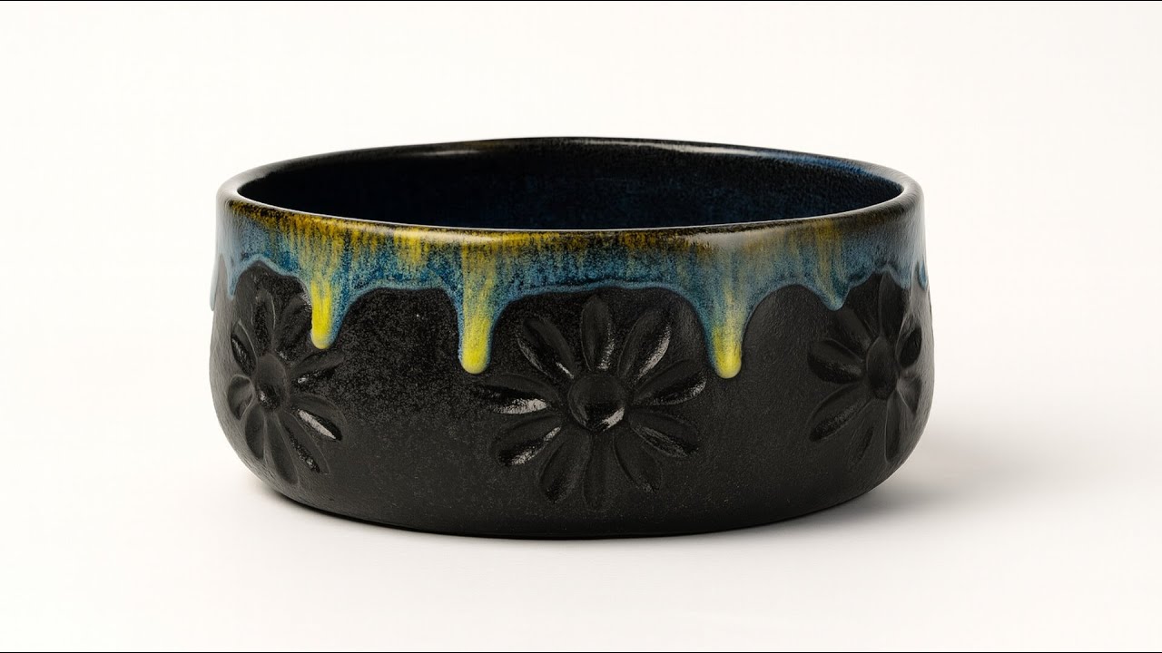 How to Make a Handmade Ceramic Bowl with Carving | Pottery Tutorial