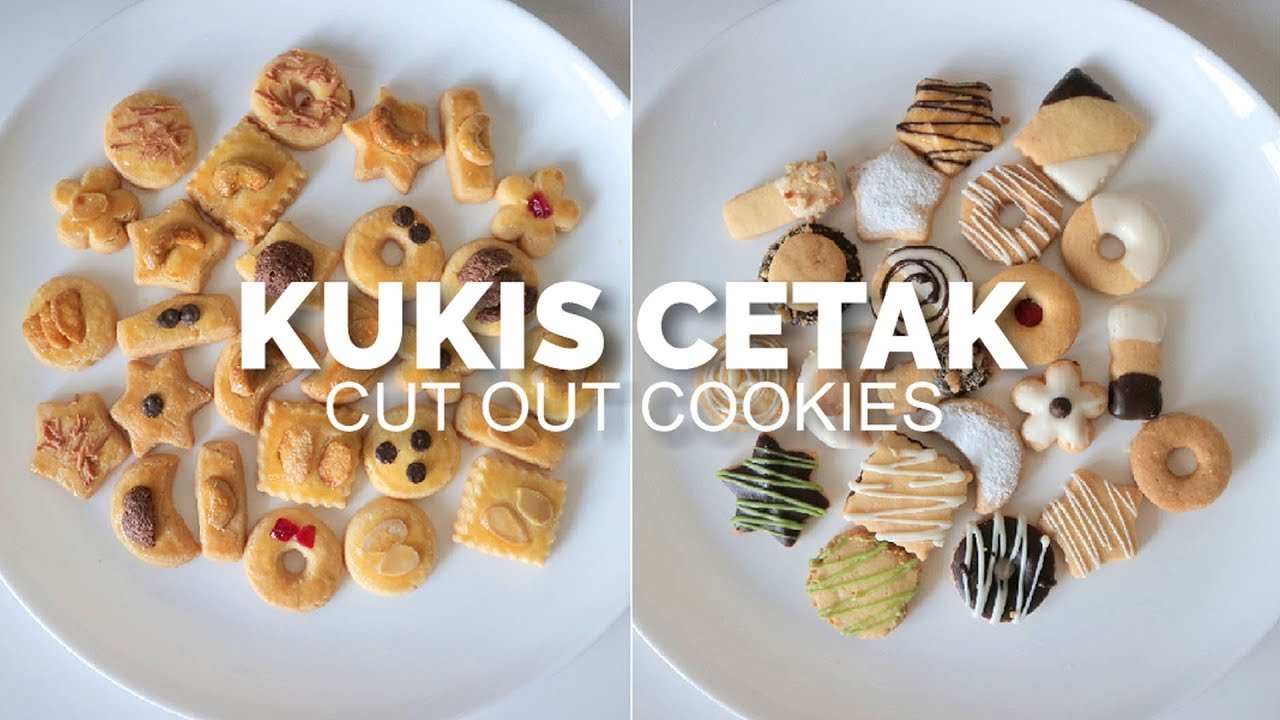 KUE KERING (KUKIS) CETAK BERBAGAI BENTUK DAN TOPPING // CUT OUT COOKIES