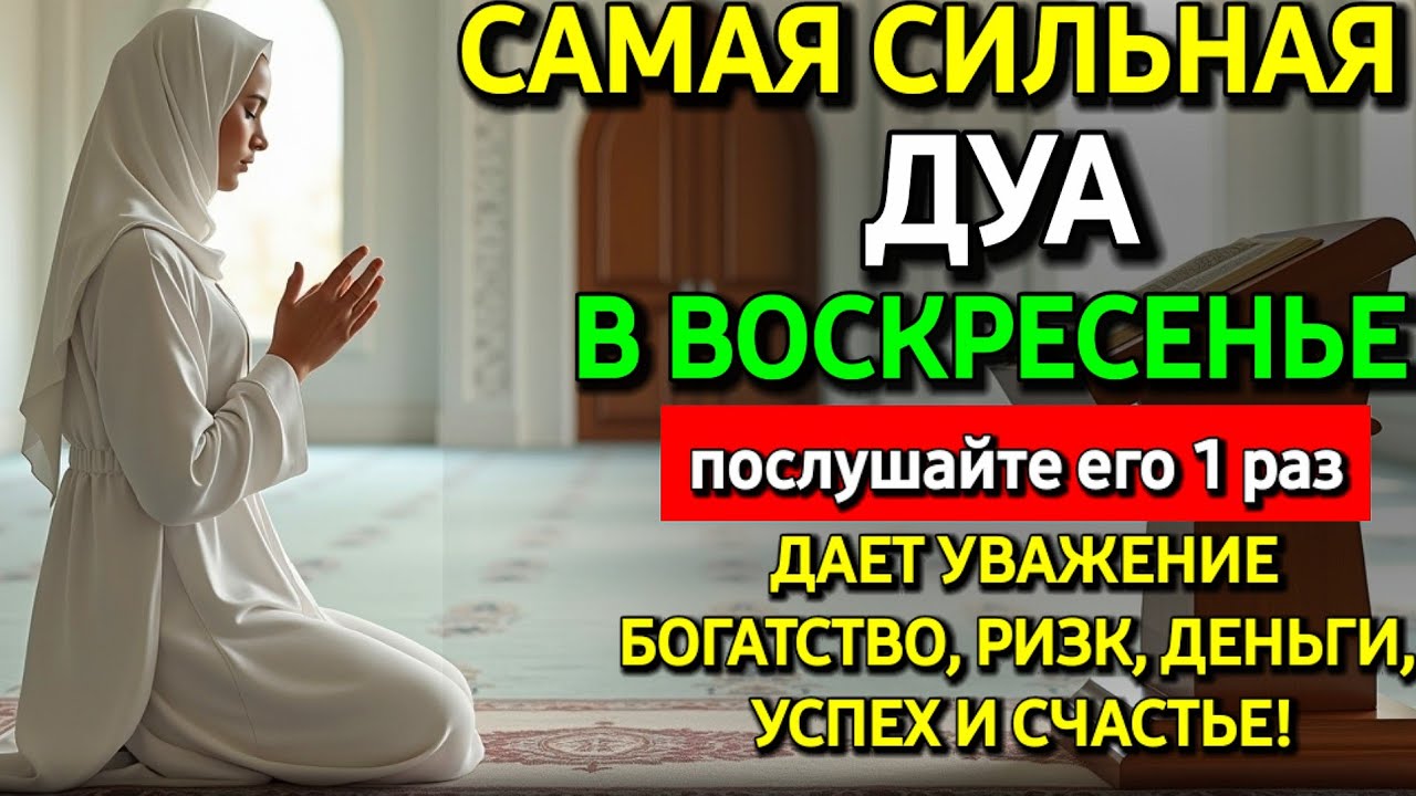 Не пропусти дуа в ВОСКРЕСЕНЬЕ — самые сложные проблемы решатся, ИншаАллах 