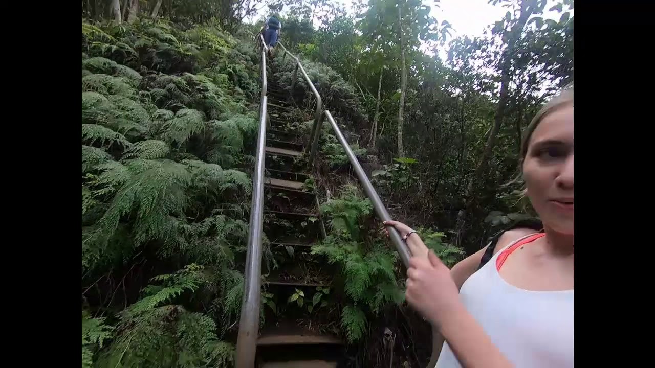 Hawaii - Haiku Stairs Climb - Unedited with Guard Encounter