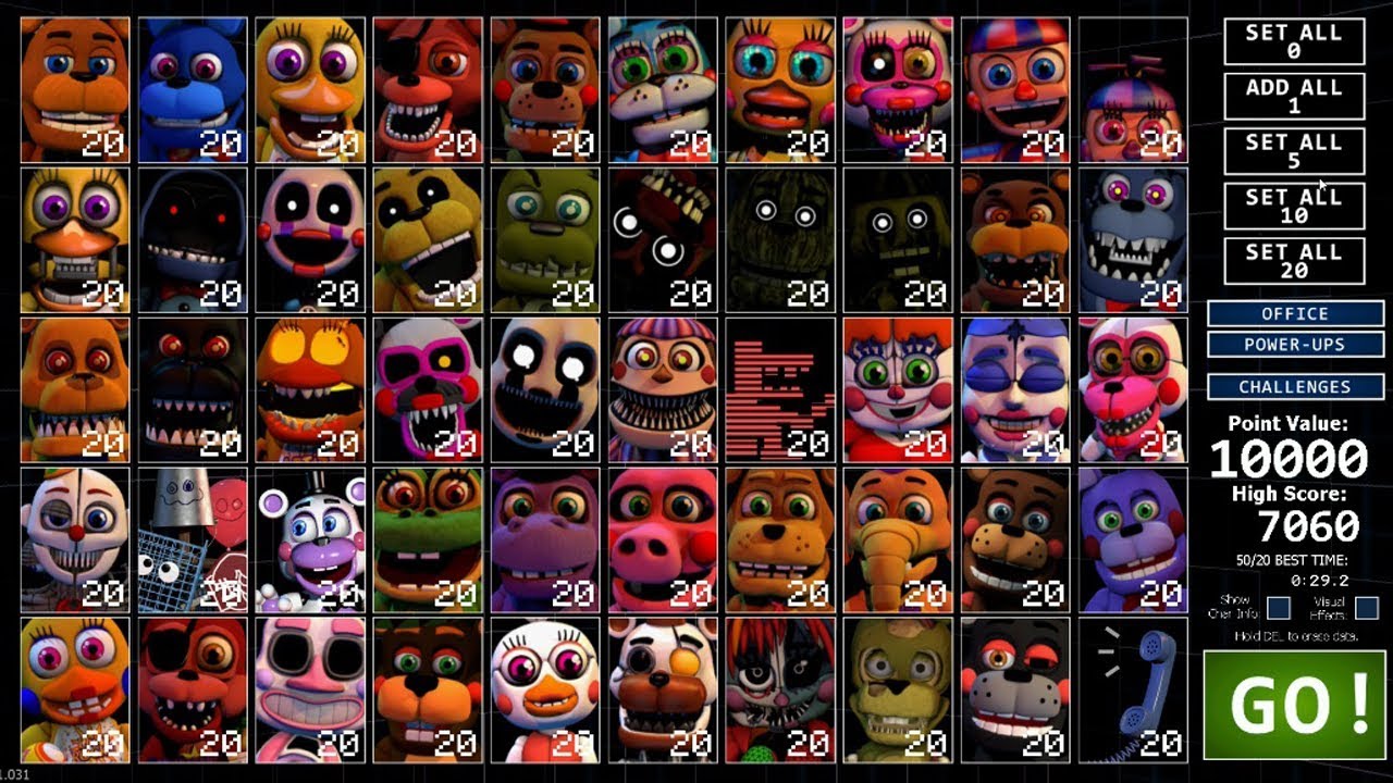 Я превратил всю UCN Animatronics в FNaF World! (UCN модов)