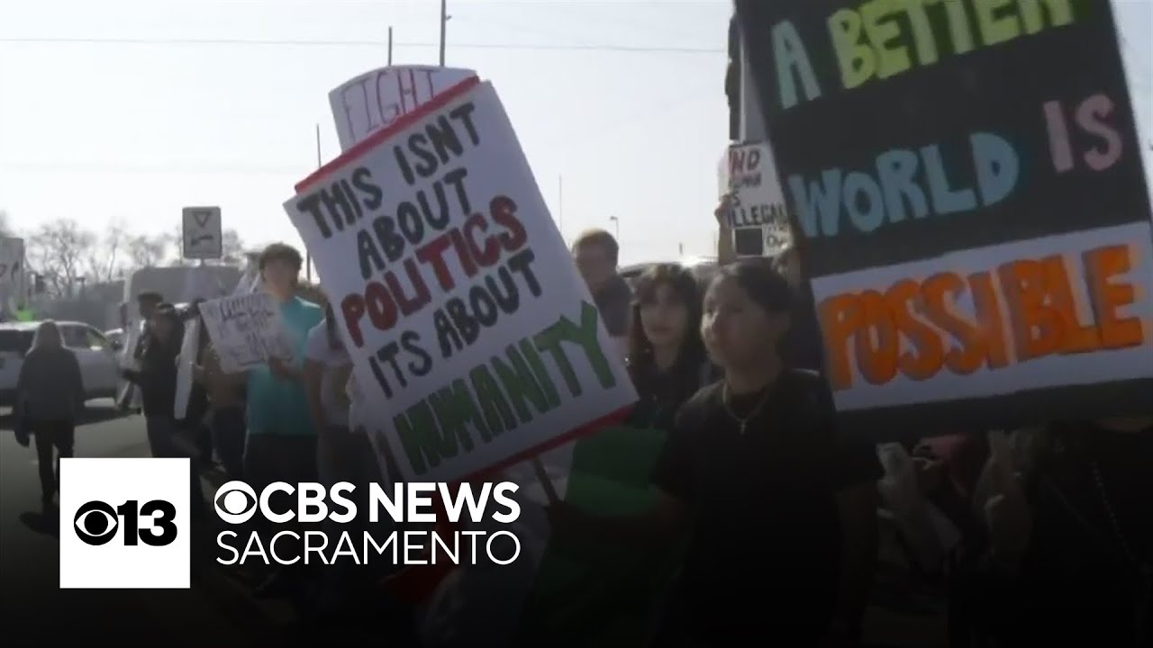 Thousands of Modesto students walk out of school in protest of ICE