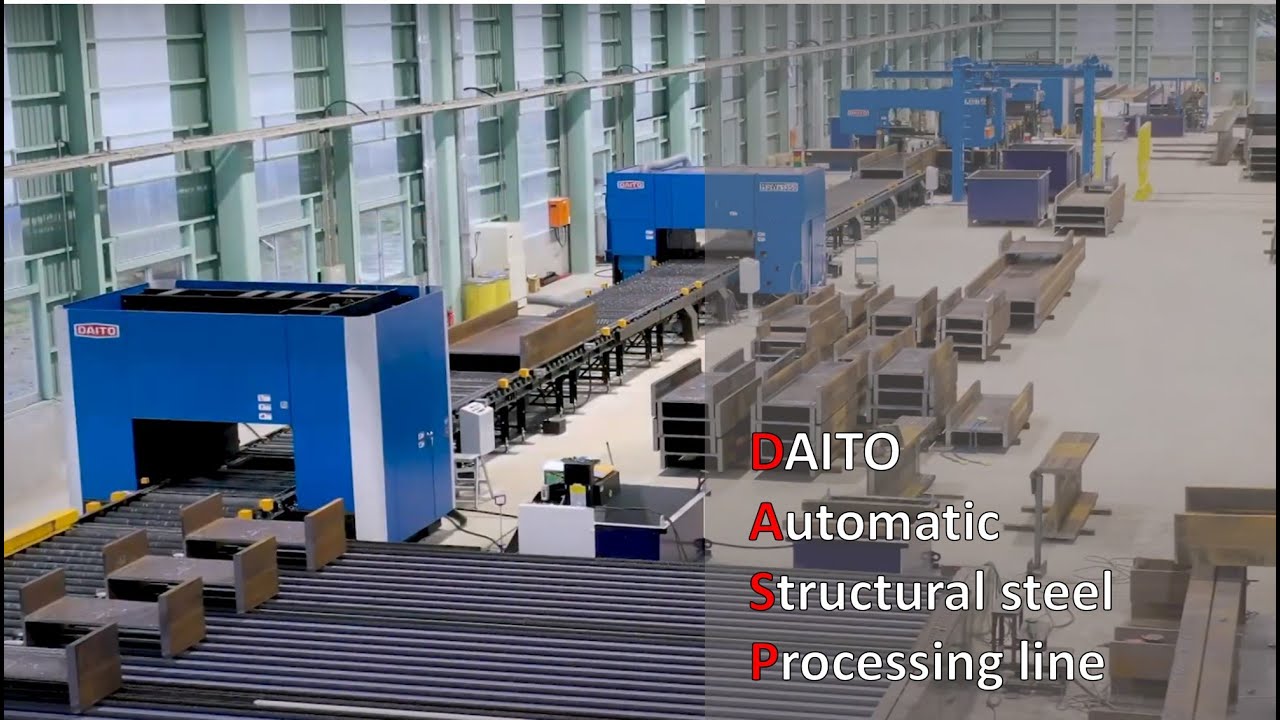DASP I-line 드릴+톱+베벨 1인 자동화 .(철골가공기계  형강가공기계 지오테크 / 티에스엠씨)