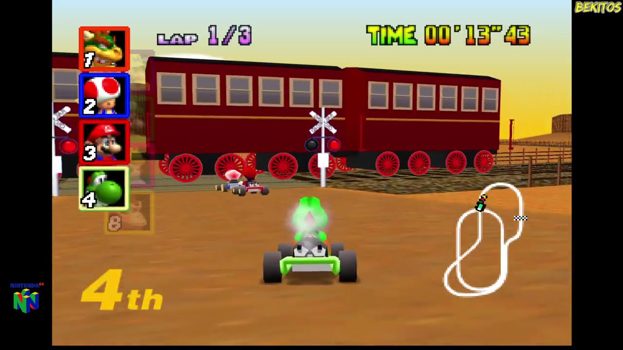 Mario Kart 64 Amped Up 3.01 All Classic Tracks (Grand Cup) (New Graphic Characters)