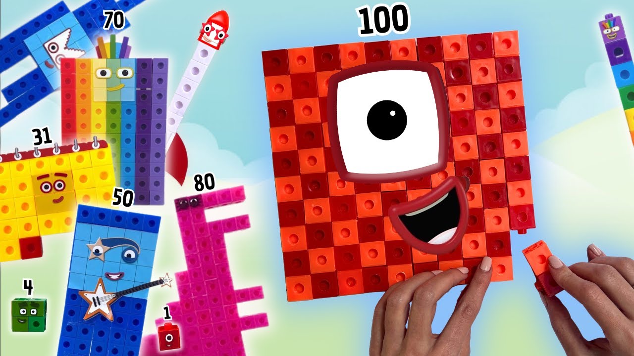 Armando Los NUMBERBLOCKS del 1 al 100 en ESPAÑOL | Video educativo para niños