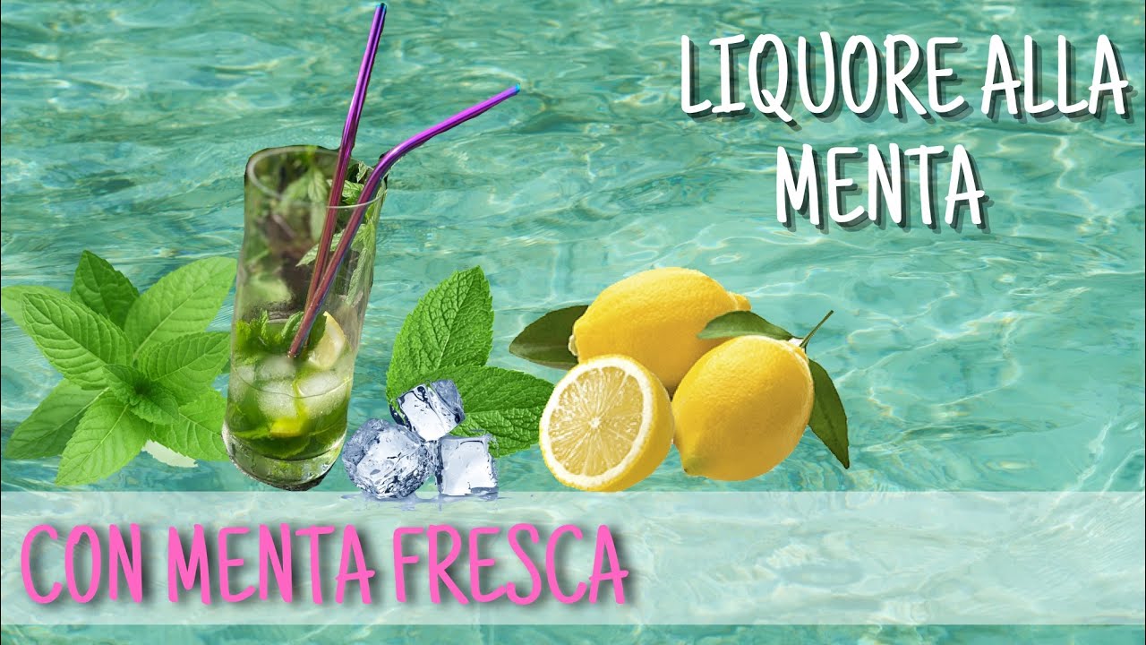 LIQUORE 🍸 FRESCO ALLA MENTA GHIACCIATA FATTO IN CASA /FRESH MINT LIQUEUR - con menta fresca