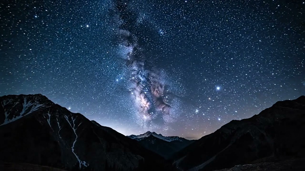 Mountain Night with Stars 🌌 | Deep Sleep & Calm Night Ambience