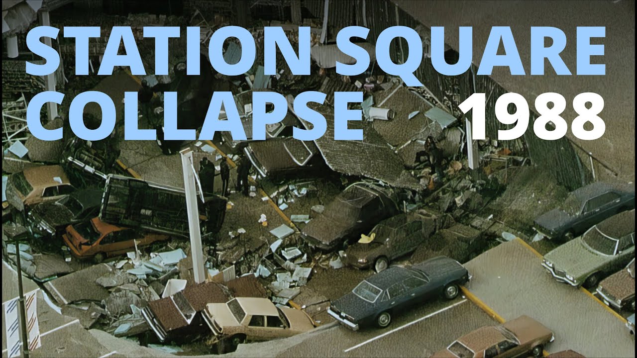 Vintage Vancouver. Station Square Collapse.  Burnaby, British Columbia.  1988