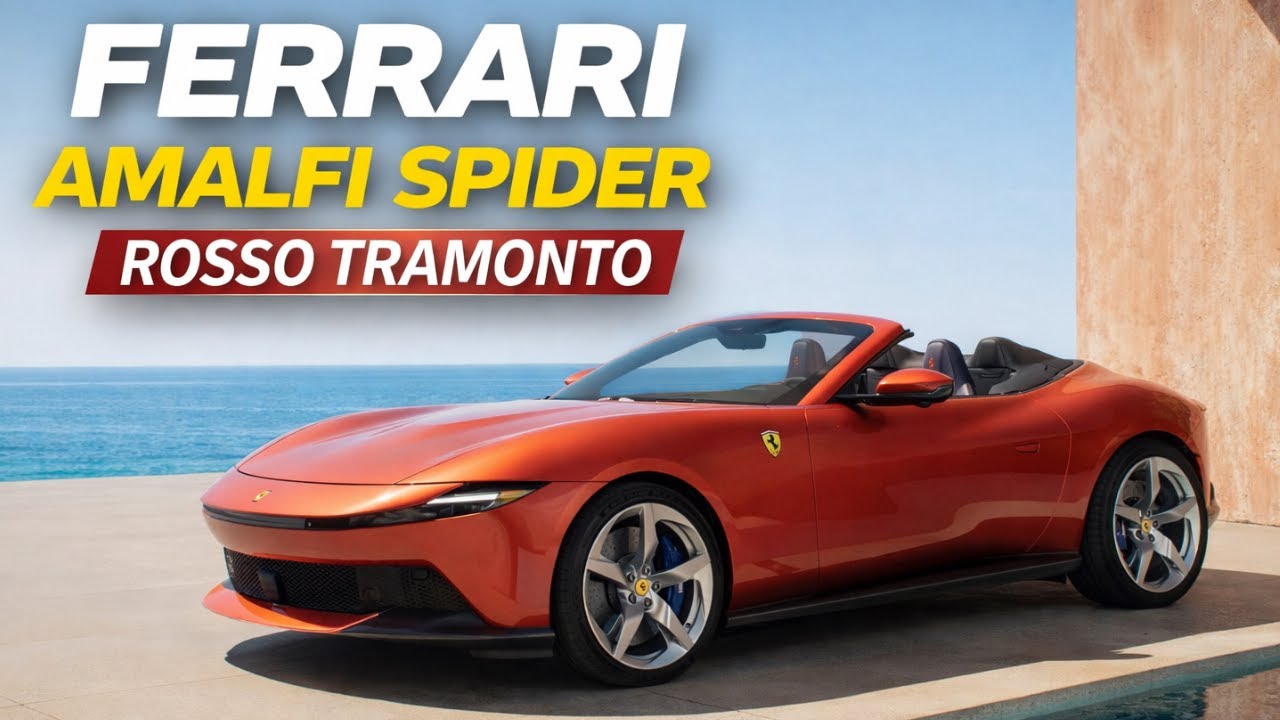 Объяснение Ferrari Amalfi Spider Rosso Tramonto | Новый кабриолет Феррари