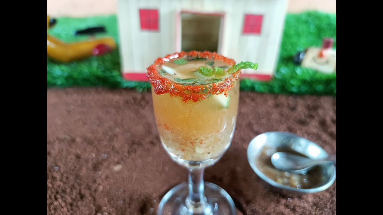 Miniature Aam Panna recipe | Miniature real working Mixer grinder | Mini cookroom