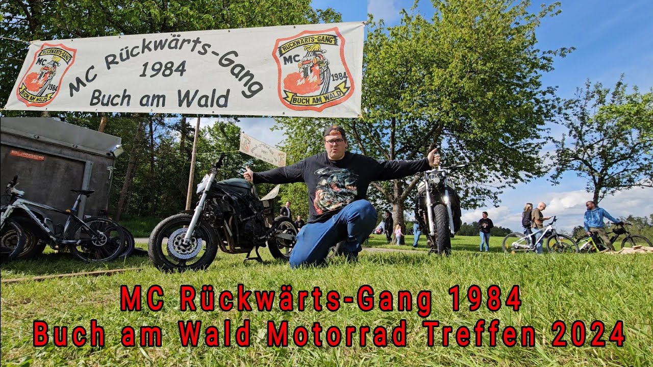 MC Rückwärts-Gang 1984 Buch am Wald Motorrad Treffen 2024 unterwegs mit Justus König J.K