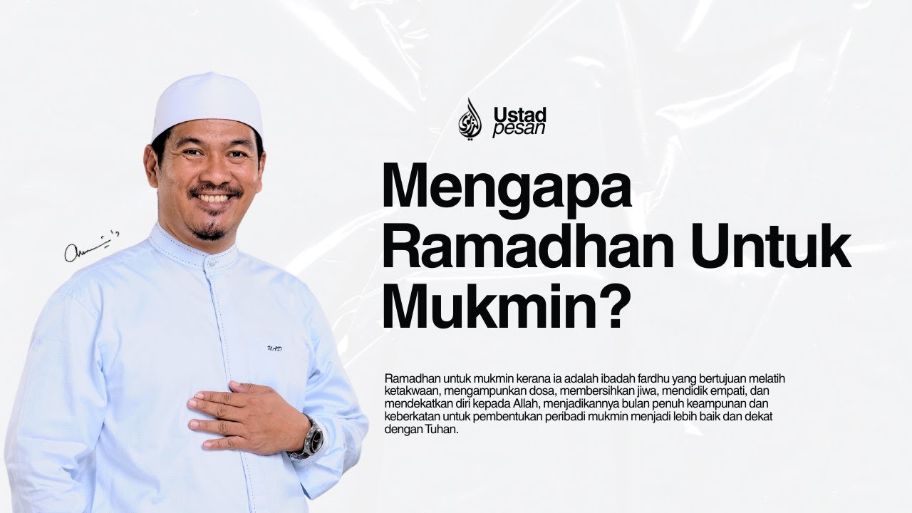 [🟠RELIVE] Mengapa Ramadhan Untuk Mukmin? (deleted_untuk_tajuk) | Ustaz Ahmad Dusuki Abd Rani #USTAD