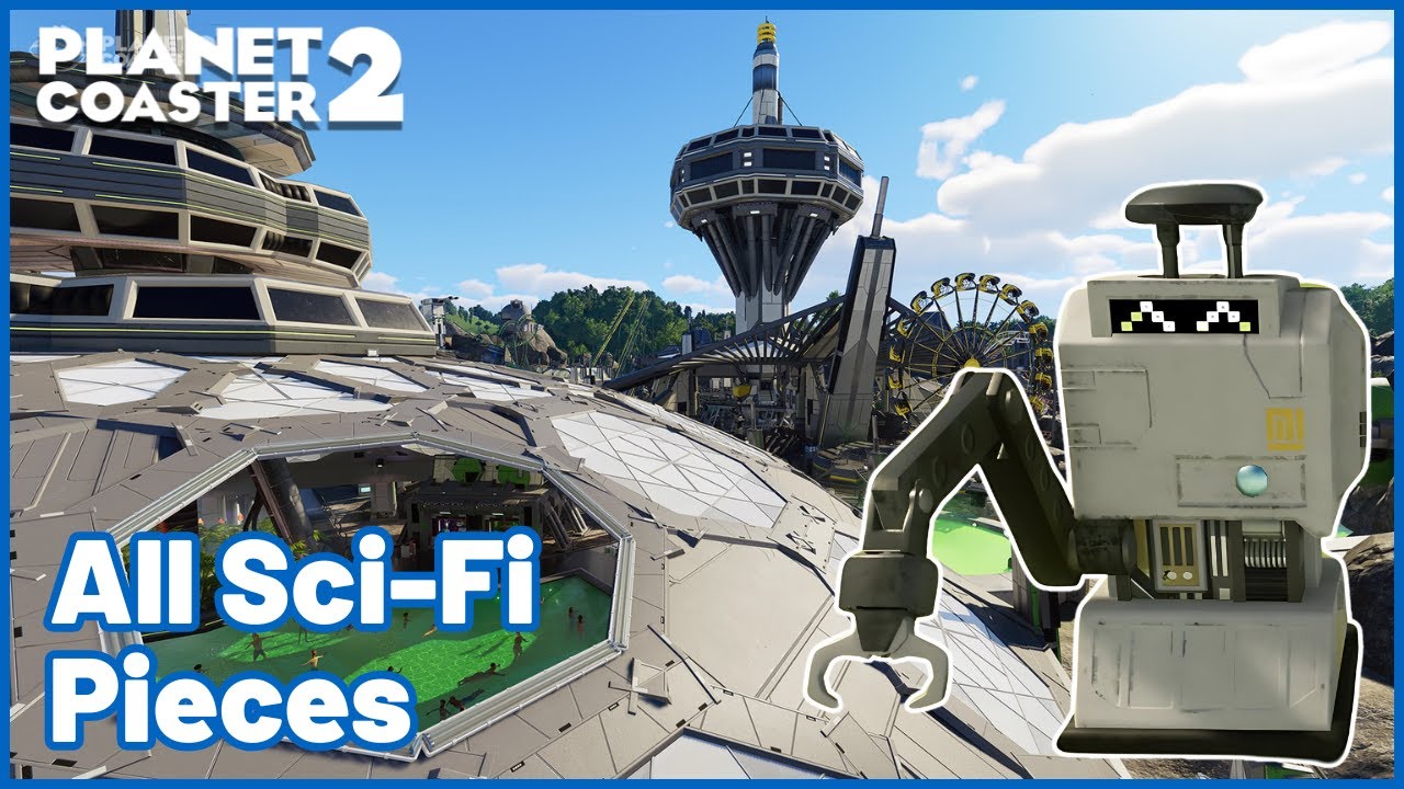 🤖 ALL Planet Coaster 2 Sci-Fi Pieces | Relaxing Showcase | No Commentary