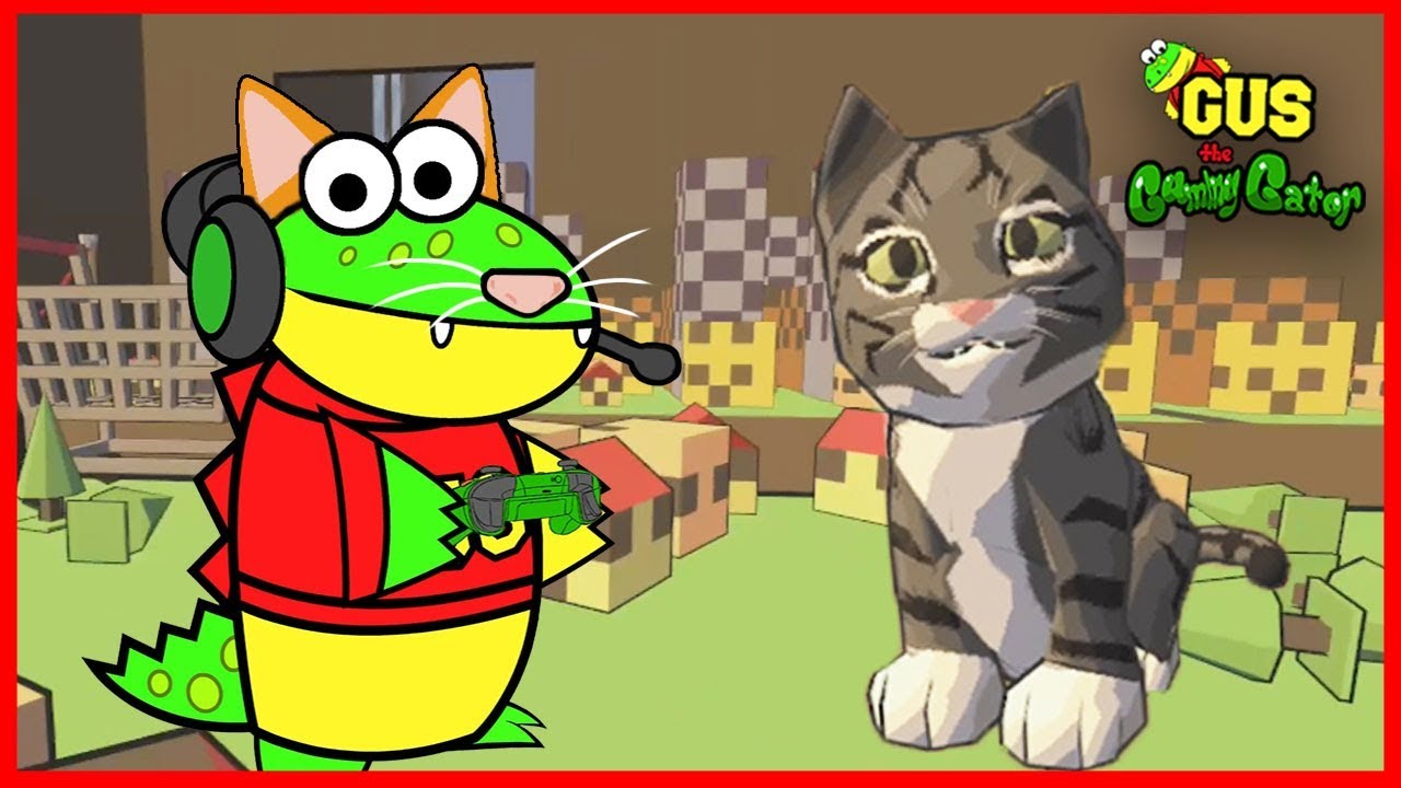 Let's Play CATlateral Damage Cat Simulator Steam Game with Gus the Gummy Gator