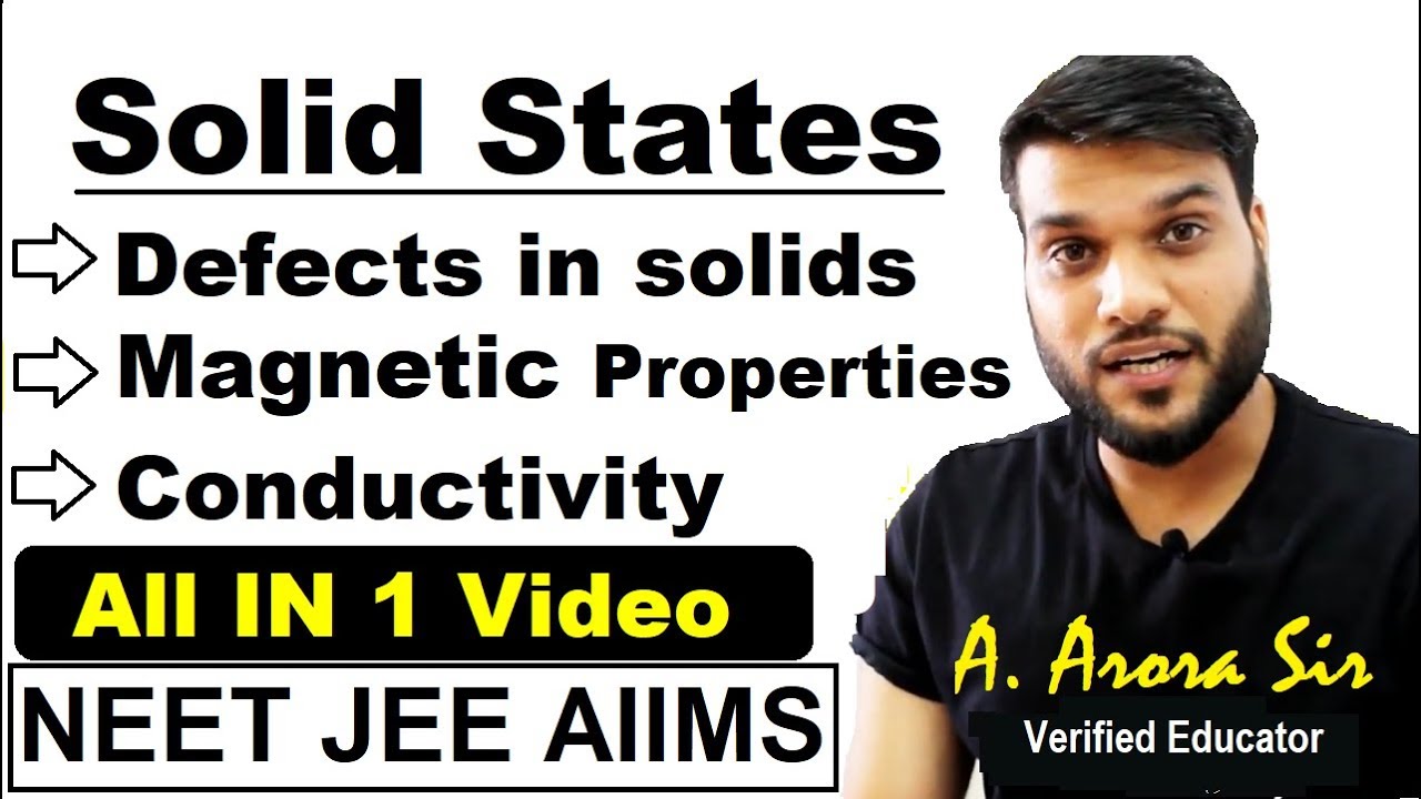 Solid states | Defects in solids(Schottky, Frenkel) | Conductivity | Magnetic Properties (All in 1)