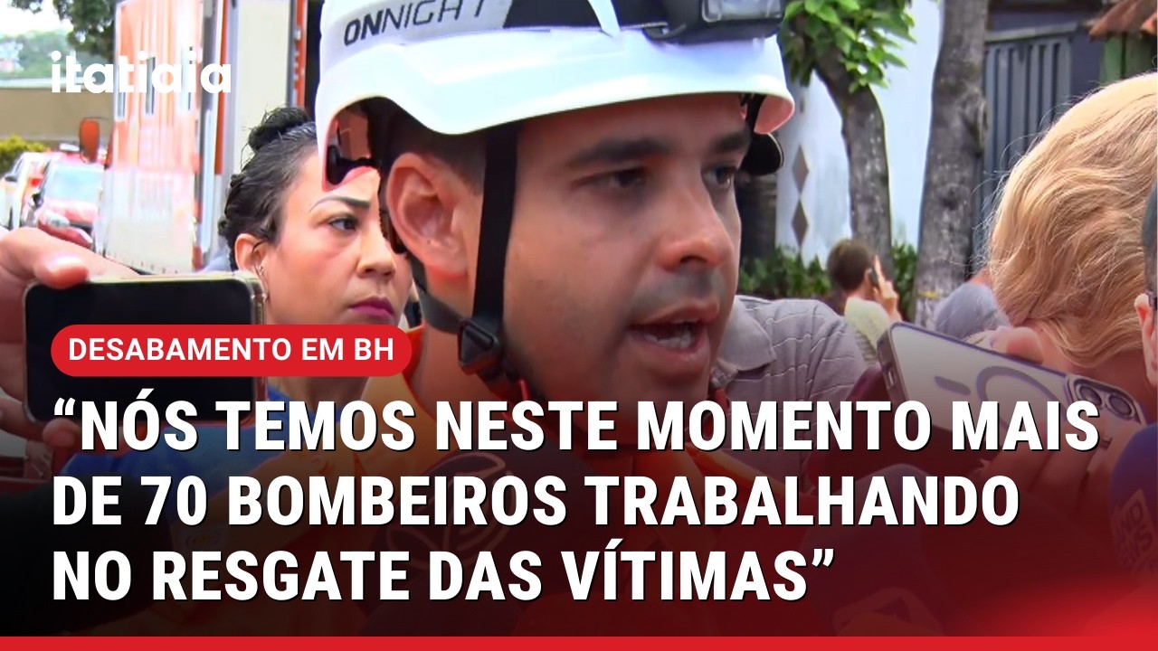 PORTA-VOZ DOS BOMBEIROS ATUALIZA SITUAÇÃO DO RESGATE DAS VÍTIMAS DE UM DESABAMENTO EM BH