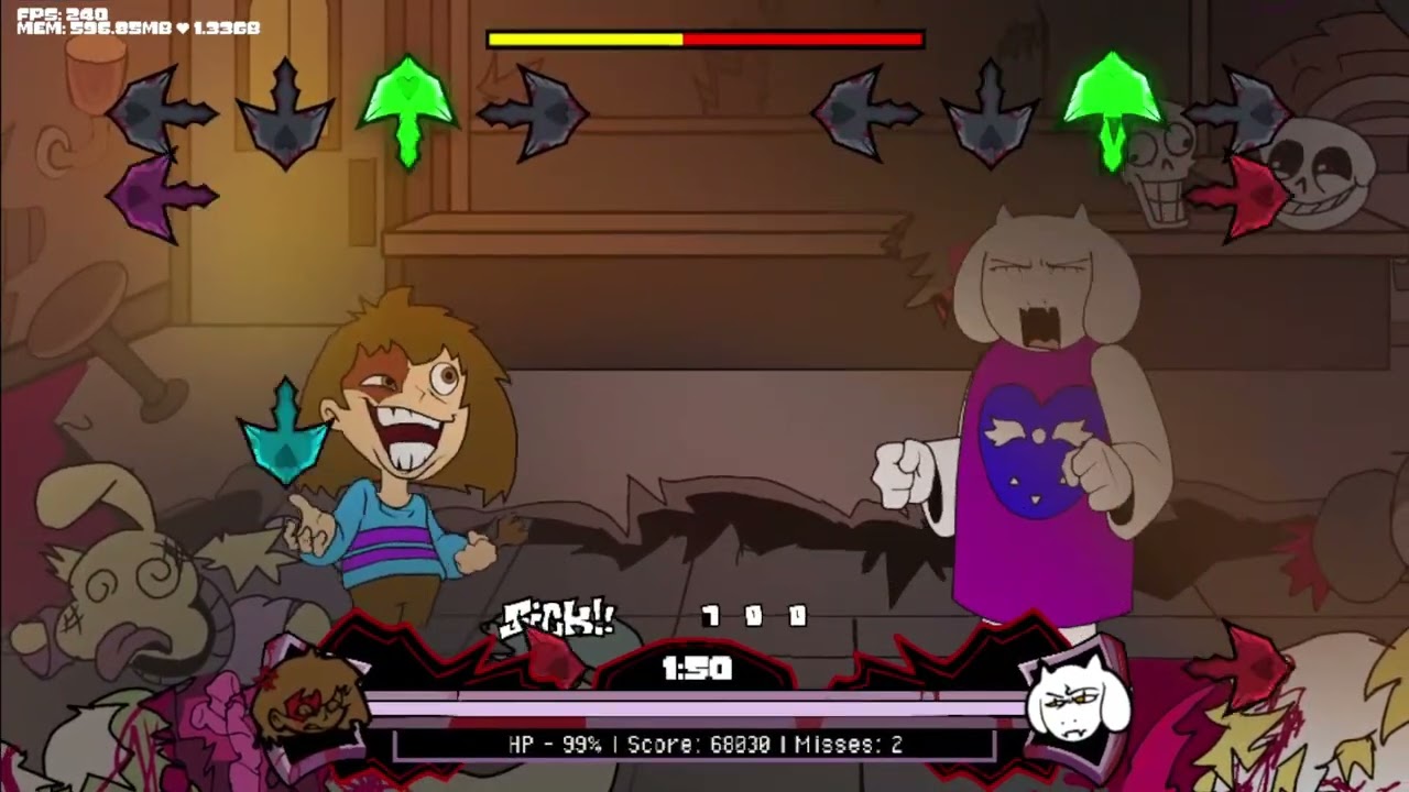 FNF Horrortale Infernal Harmony Mod - Frisk's Alternis Fable (Aethos)