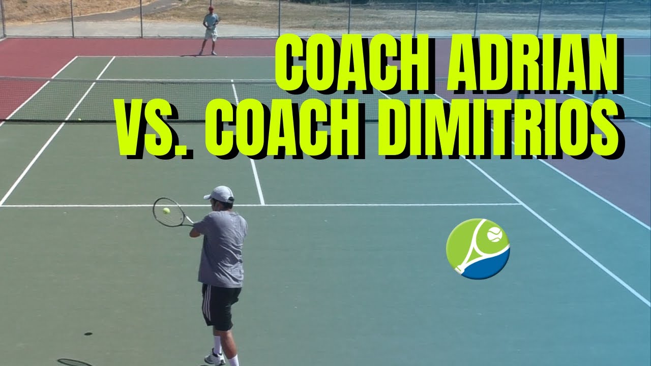 Coach Adrian vs Coach Dimitrios Tennis Match Highlights