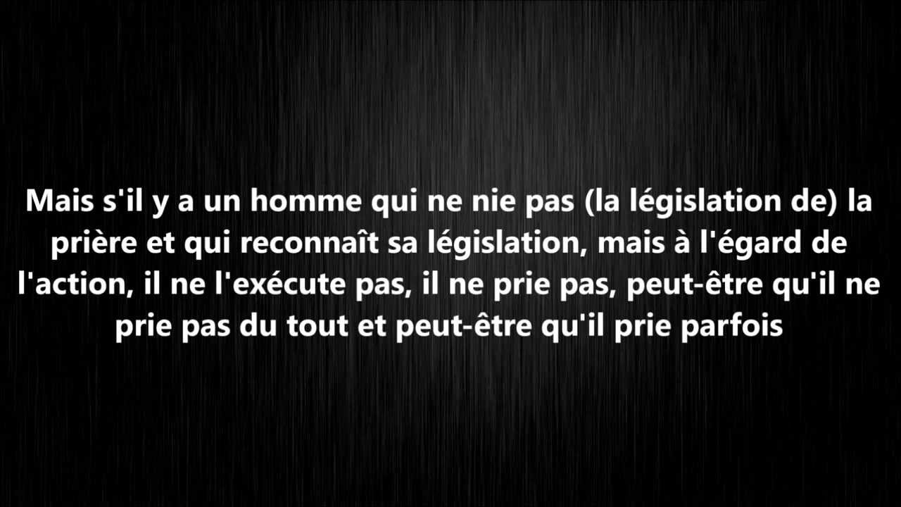 Celui qui ne prie pas (cheikh al Albani)