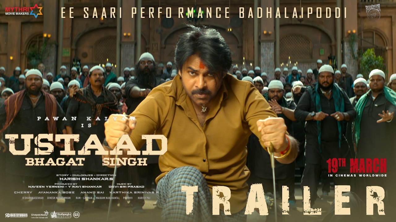 Ustaad Bhagat Singh Trailer | Pawan Kalyan | Harish Shankar | Sreeleela | Raashii Khanna | DSP
