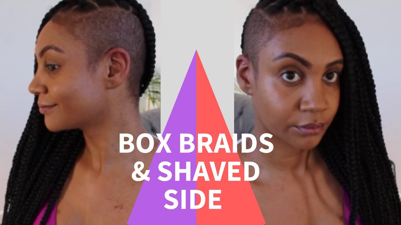 BOX BRAIDS AND SHAVED SIDES TUTORIAL
