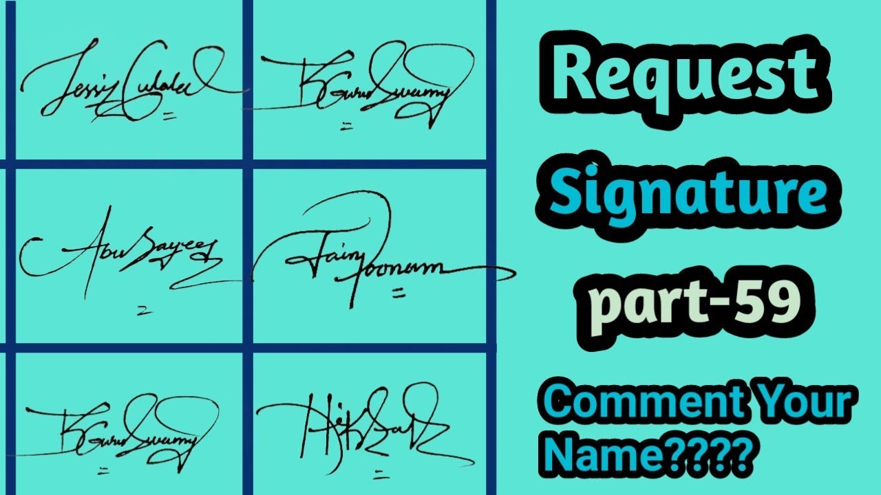 Signature Style। How to draw a stylish Signature। Request Signature -59