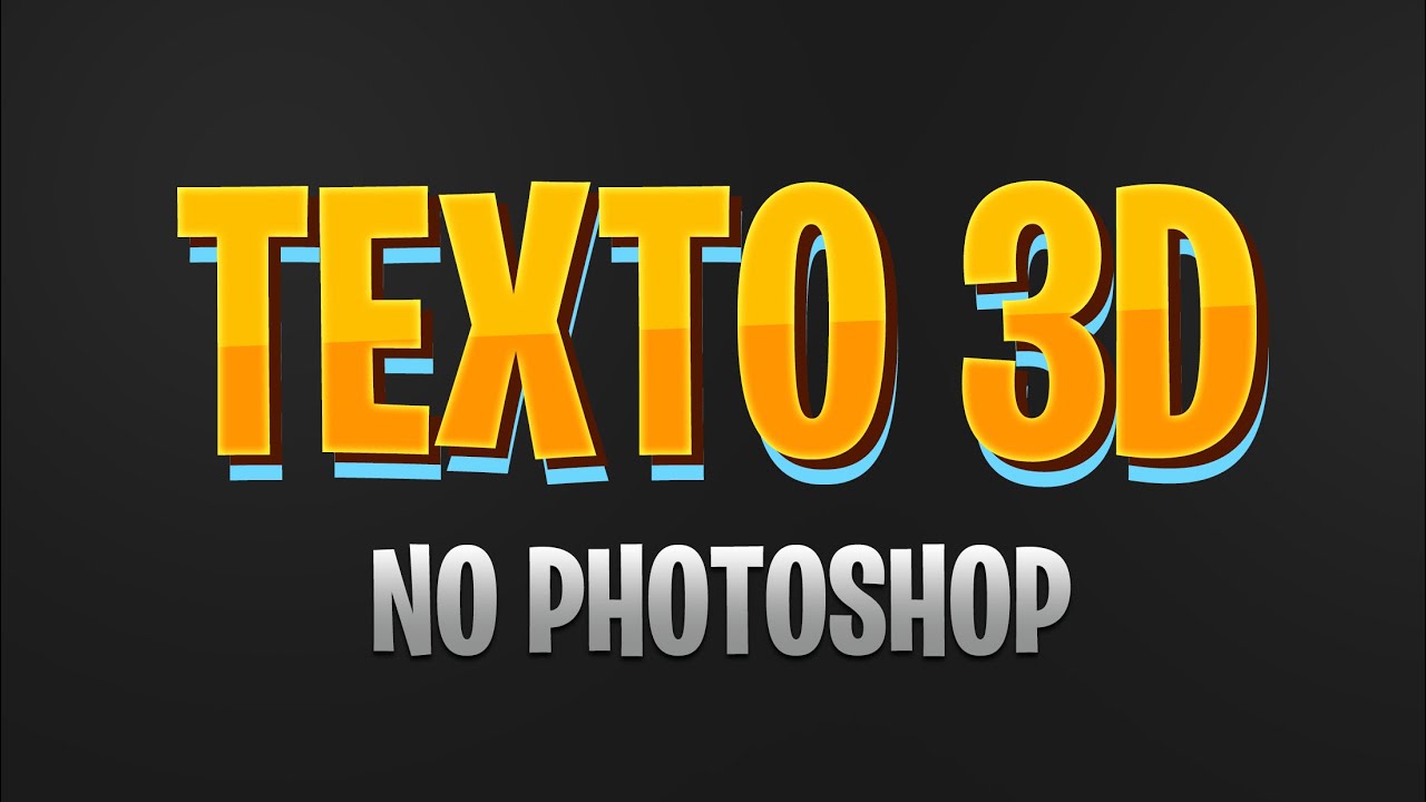 Texto 3D no Photoshop - (Rápido e Fácil)
