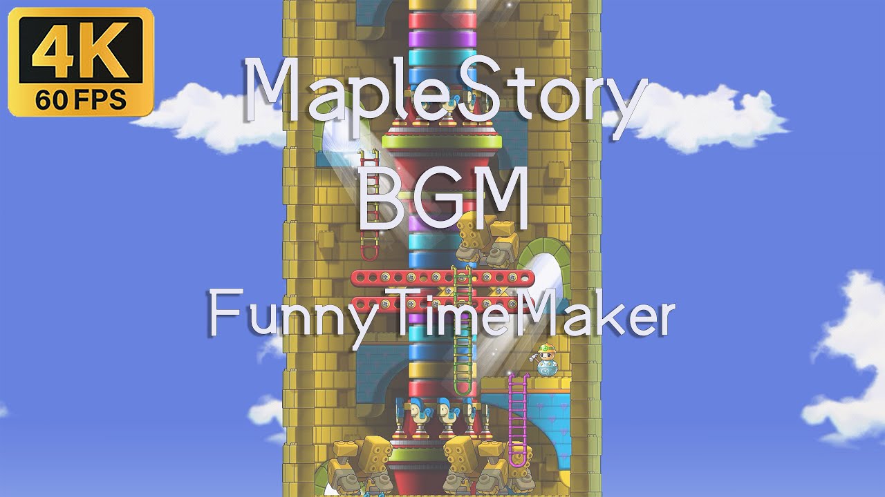 🍁4K60FPS MapleStory 新楓之谷 2-Hours Seamless Version BGM （FunnyTimeMaker）Study asmr Enjoy