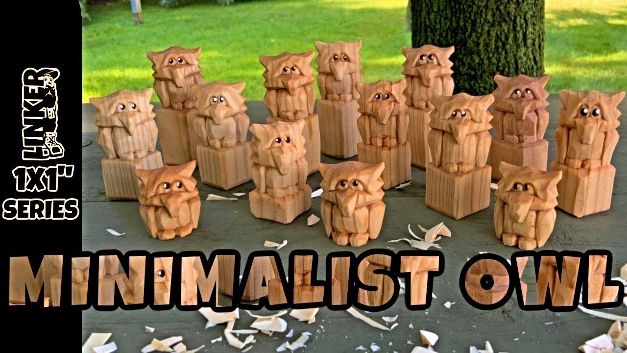 How to Whittle a Minimalist Owl With Just a Knife (1x1 series)
