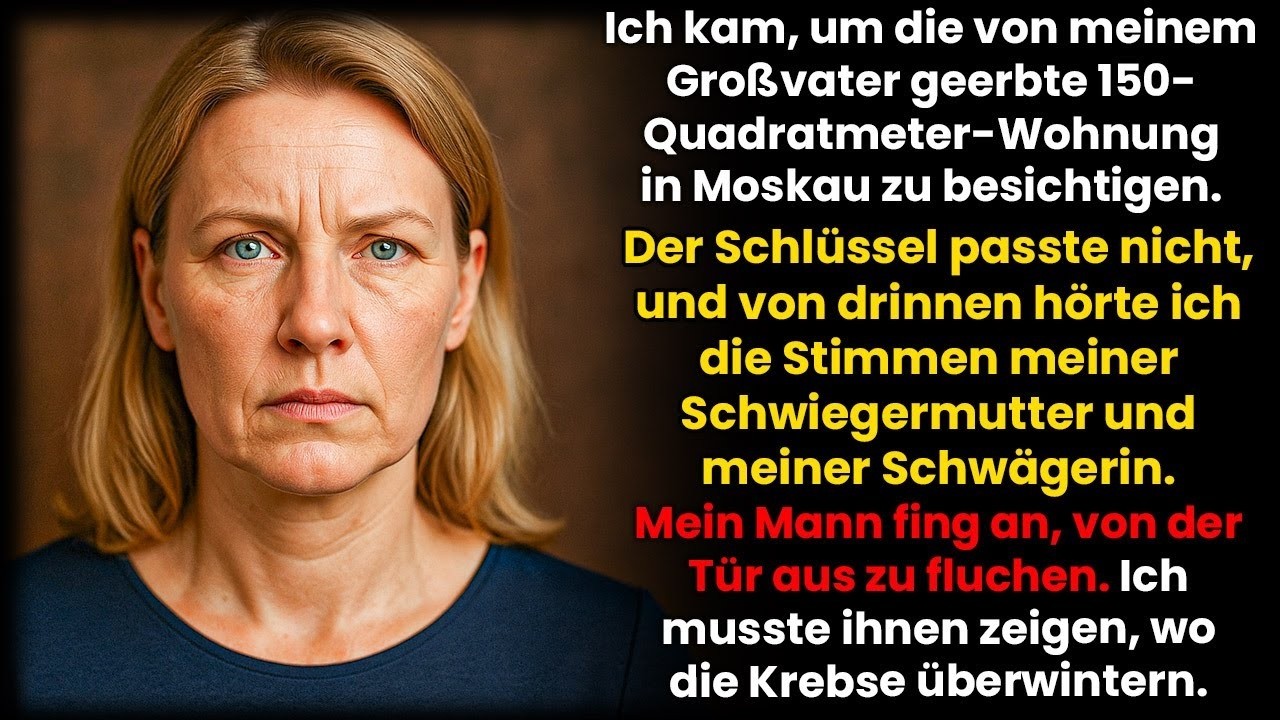 Ich kam, um die geerbte Wohnung zu sehen, doch der Schlüssel passte nicht, drinnen hörte ich Stimmen