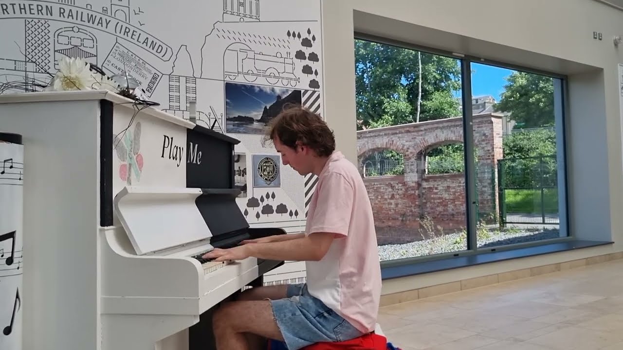 I played The Rumbling on a public train station piano...