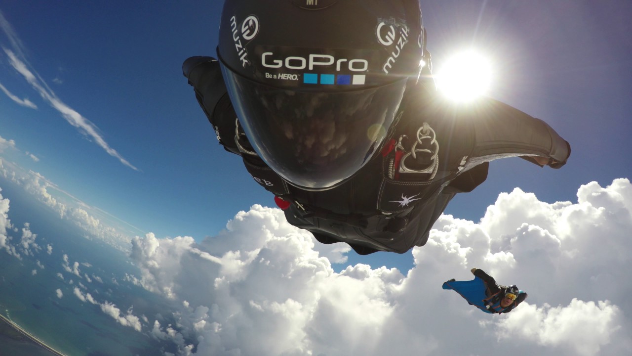 Wing Suit Cloud Surfing 4K