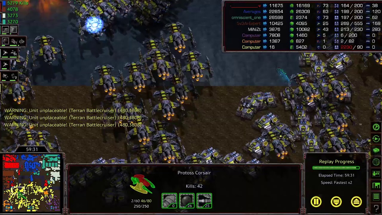 Statecraft Brood war Remastered 5 vs 3 Impossible Fastest AI EPIC gameplay