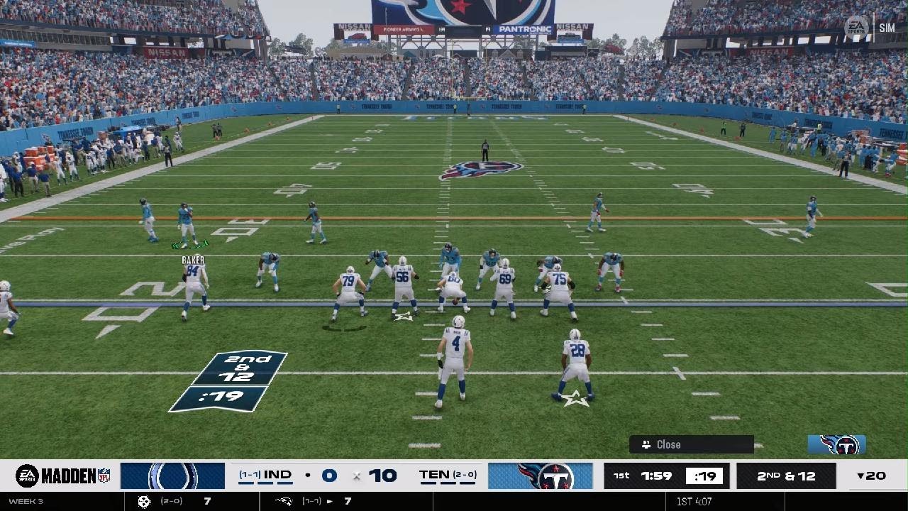Madden NFL 26 Titans vs Colts Game 3