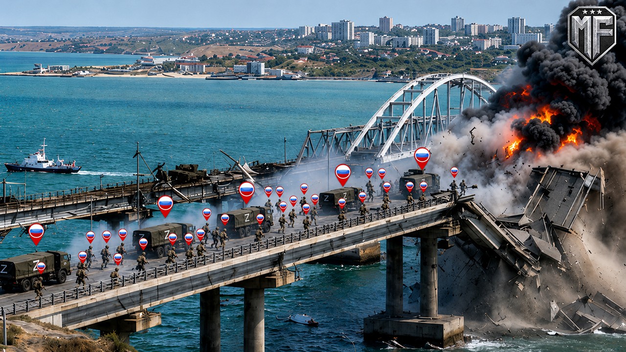 Russia Try to Protect Crimean Bridge From Ukrainian FPV Drones - Then THIS Happened...
