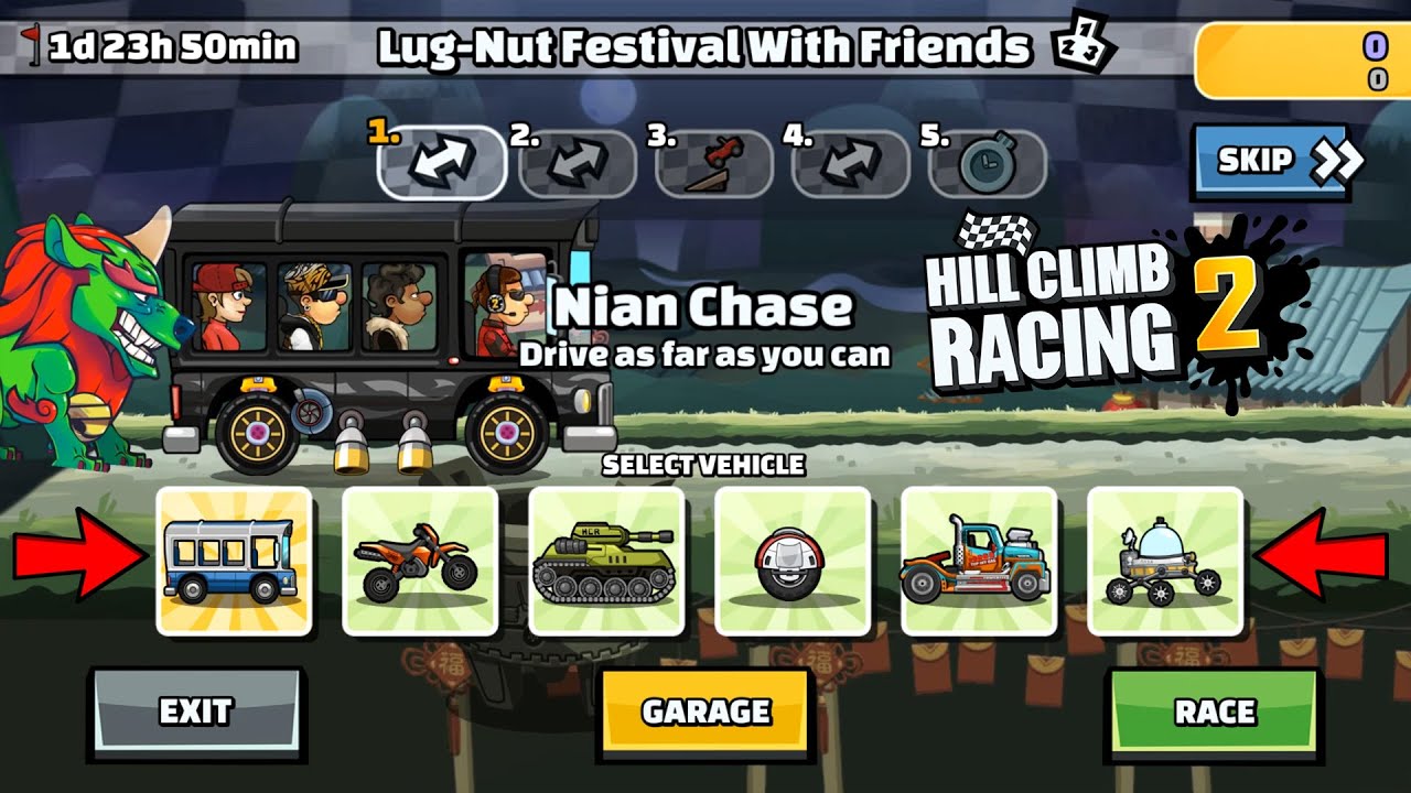 Hill Climb Racing 2 - 39973 points in LUG-NUT FESTIVAL WITH FRIENDS Team Event