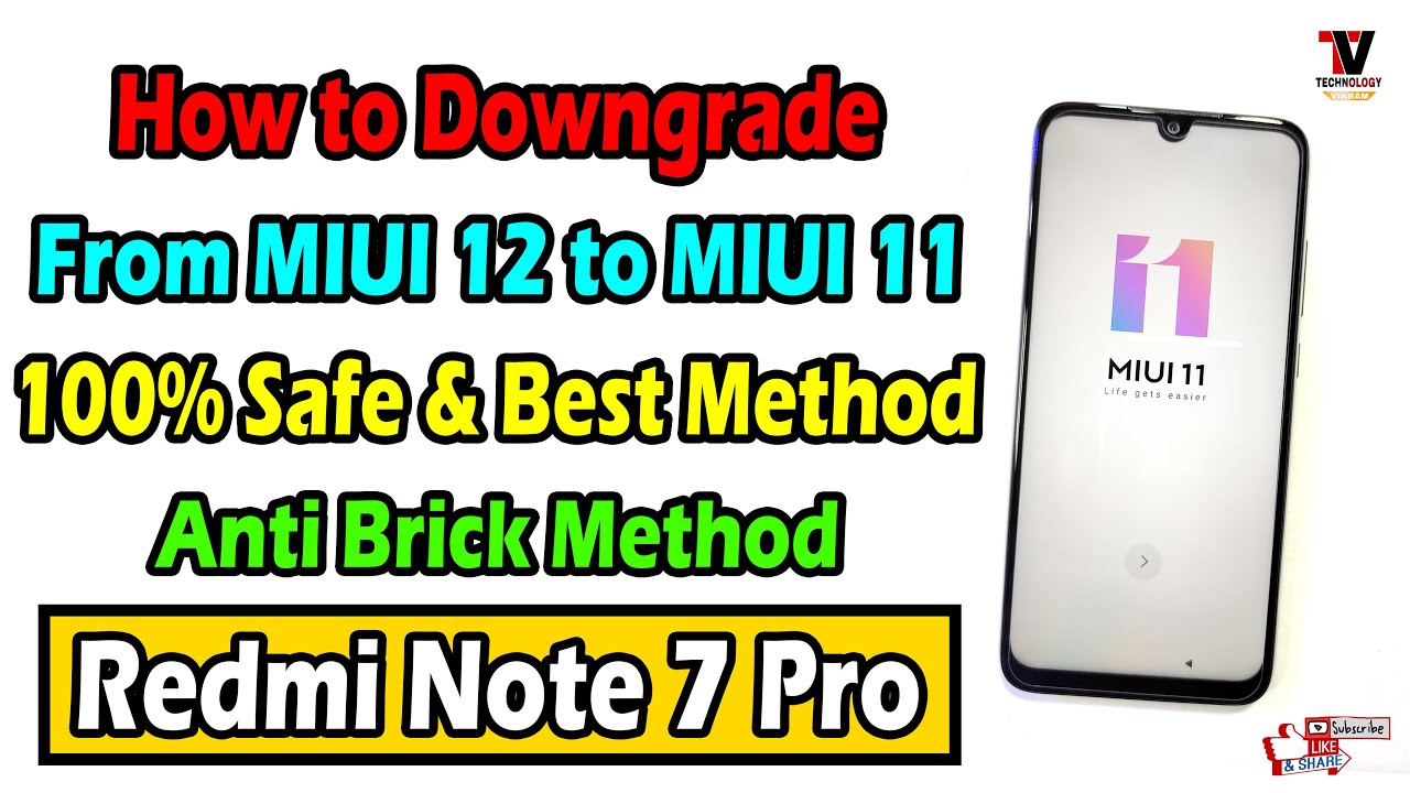 Rollback MIUI 12 to MIUI 11 Redmi Note 7 Pro | Very Easy steps | 2021 Method | 100% Working Method |