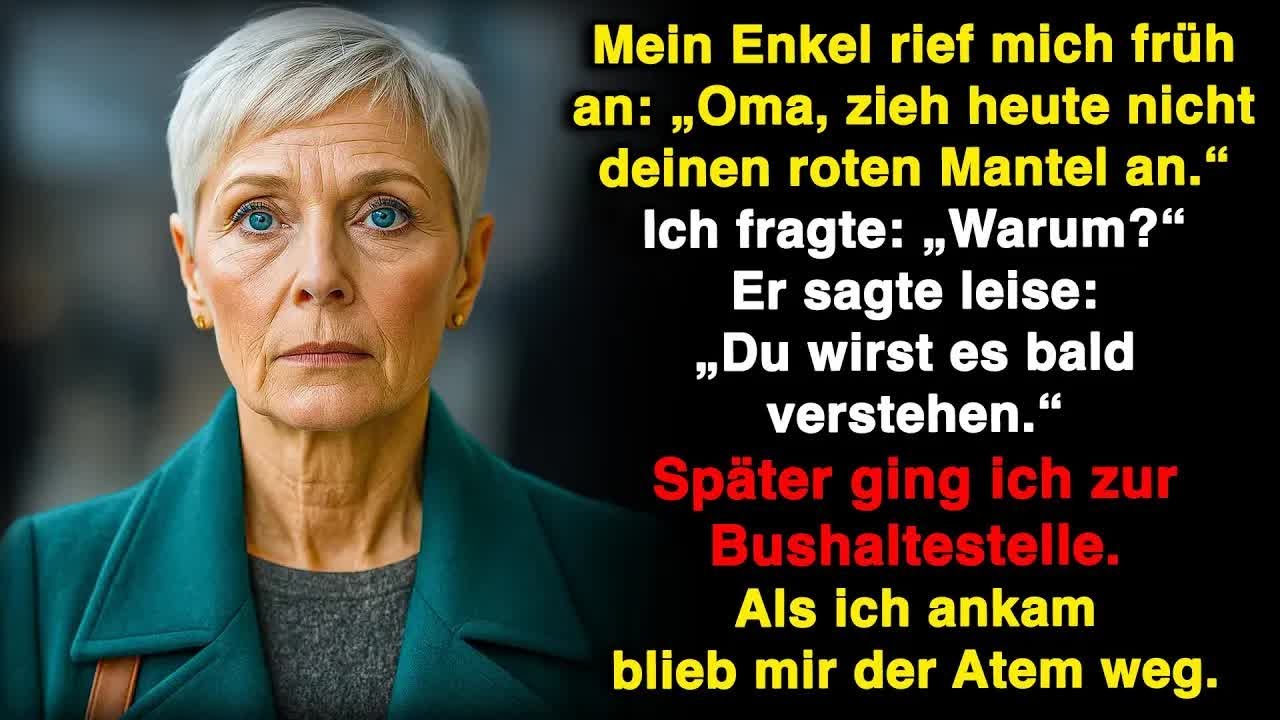 Mein Enkel sagte： ＂Zieh heute nicht deinen roten Mantel an!＂ Stunden später wusste ich warum
