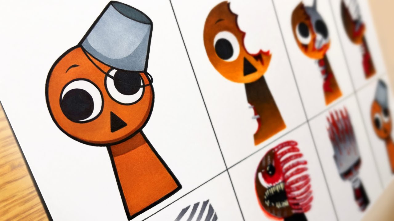Drawing Incredibox Sprunki : Phase 1 vs Phase 2 vs Phase 3 vs Phase 5 vs Phase 6 vs Phase 7 [Brud]