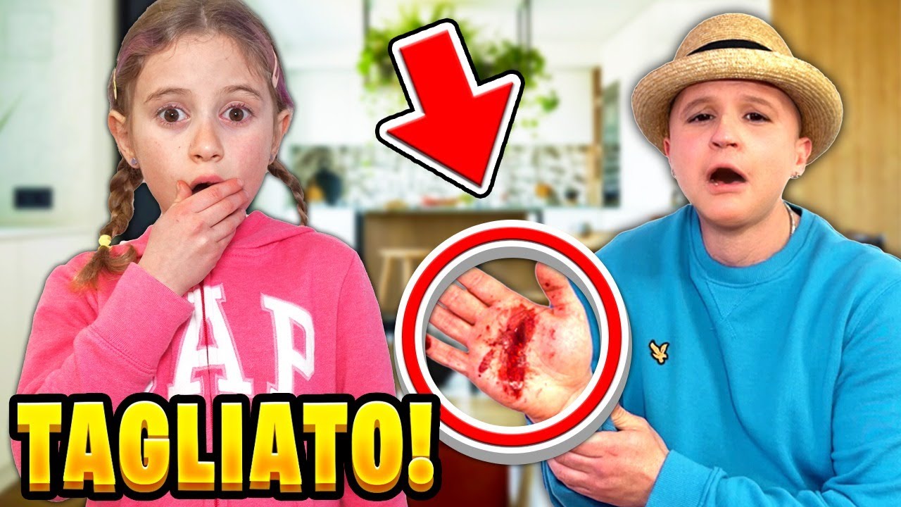 PAP&Agrave; SALVO BAMBINO PICCOLO SI FA MALE ALLA MANO E ESCE TANTO SANGUE E GIORGIA SI PRENDE CURA DI LUI!