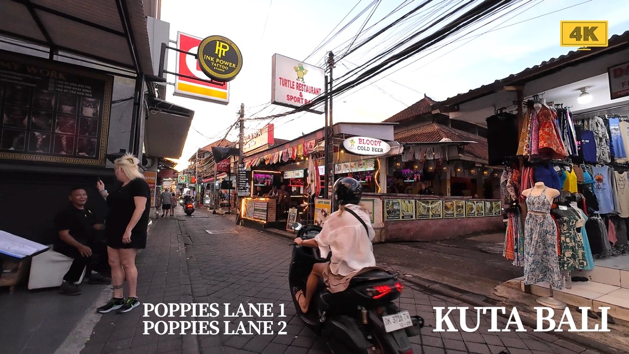 4K Exploring Poppies Lane 1 and 2 KUTA BALI | Recent Walking Tour Bali Today 2026