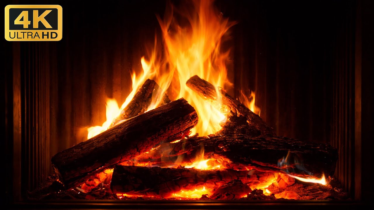 Christmas Fireplace with Instrumental Christmas Music 4K 🔥 Fireplace Christmas Music 🎄 Yule Log 2025
