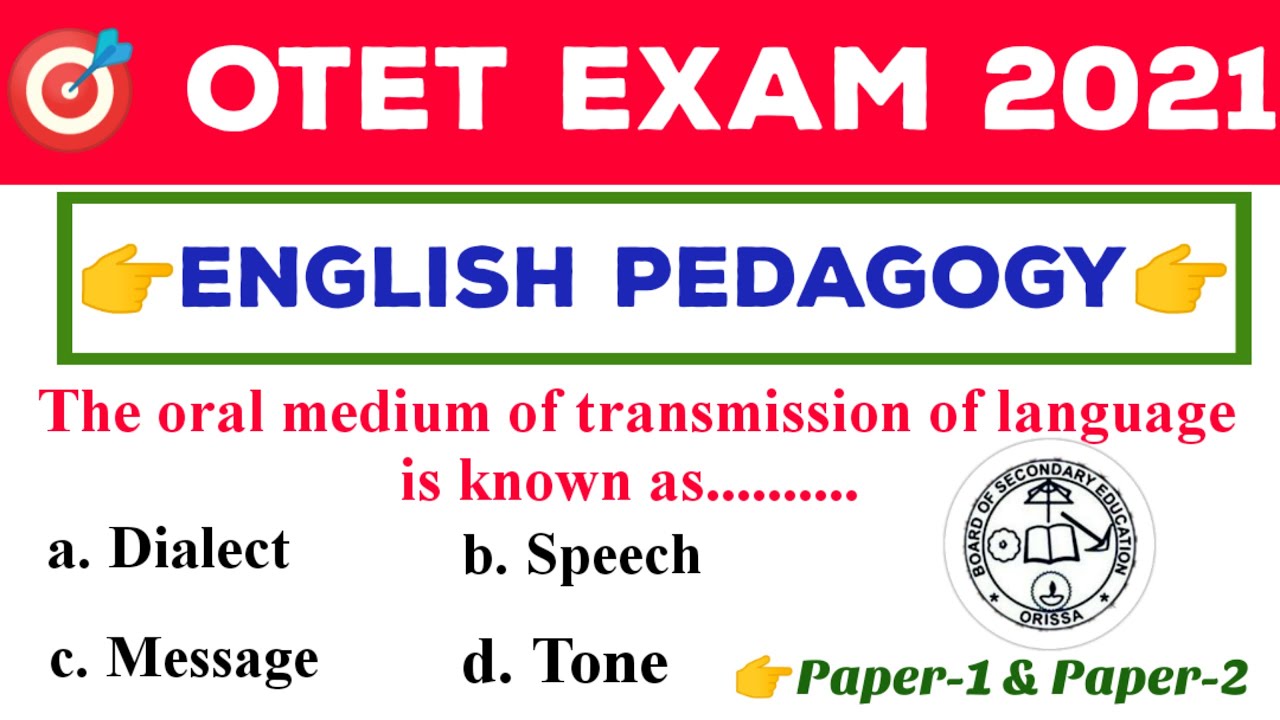 Otet top selected English pedagogy paper-1and -2|Otet English pedagogy important questions 2021