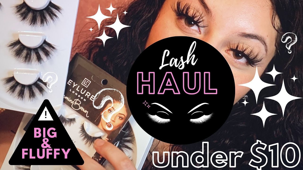 HOW TO APPLY FALSE LASHES WITHOUT LINER + LASH HAUL FROM AMAZON +DRUGSTORE ! *25 MM*