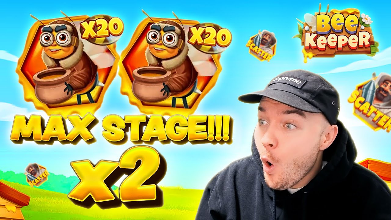I Spun in *MAX STAGE* Twice!! Lucky Session on the *NEW* Bee Keeper Slot!